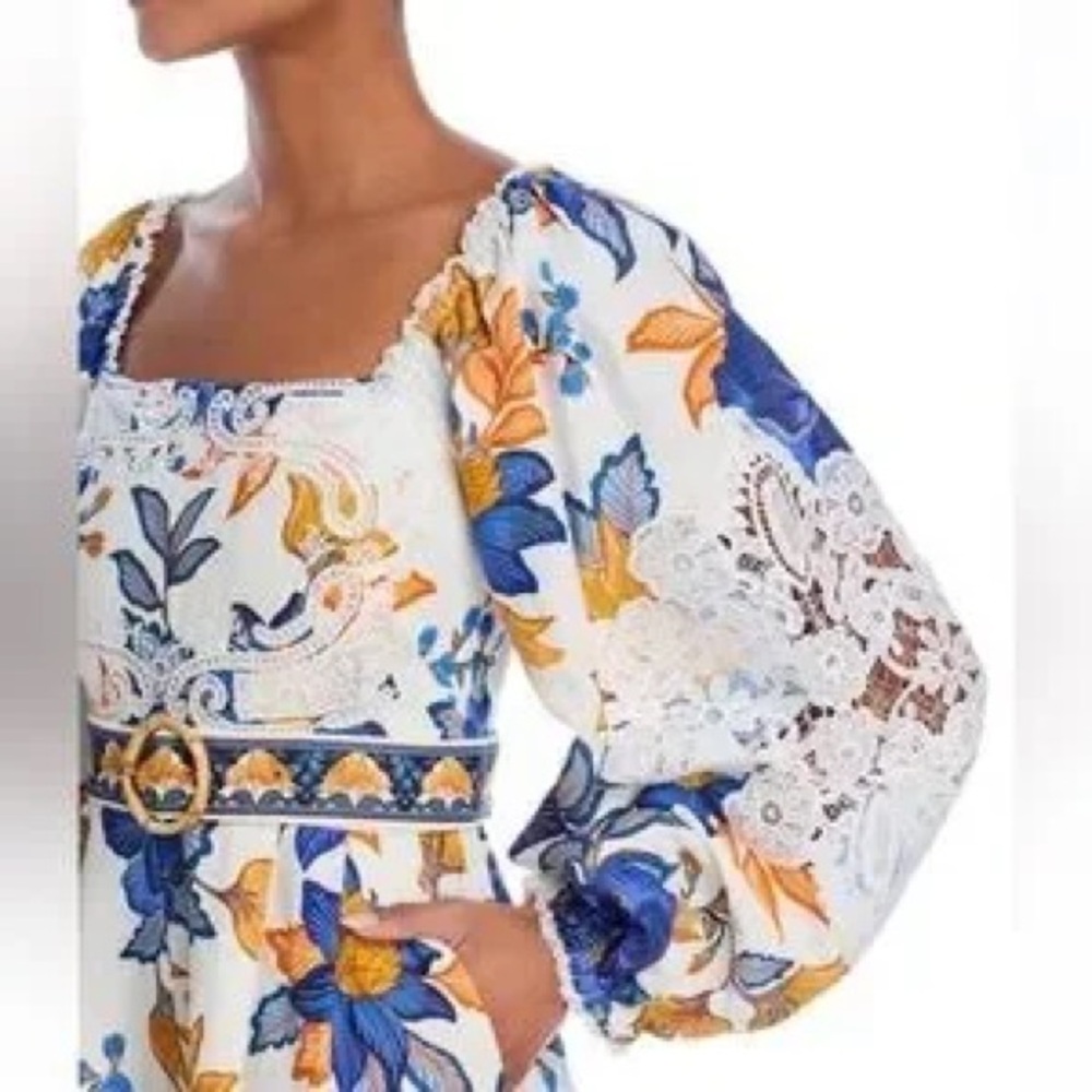 Farm Rio flowers lace jumpsuits summer flowers romper NWT - Picture 3 of 9